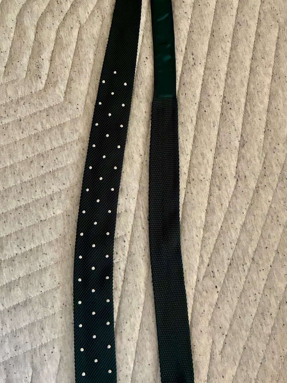 Black Slim Polka Dot Skinny Tie
